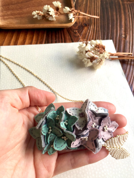 Hydrangea necklace (BBT12)